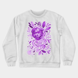 Watercolor roses bouquet - ultra violet Crewneck Sweatshirt